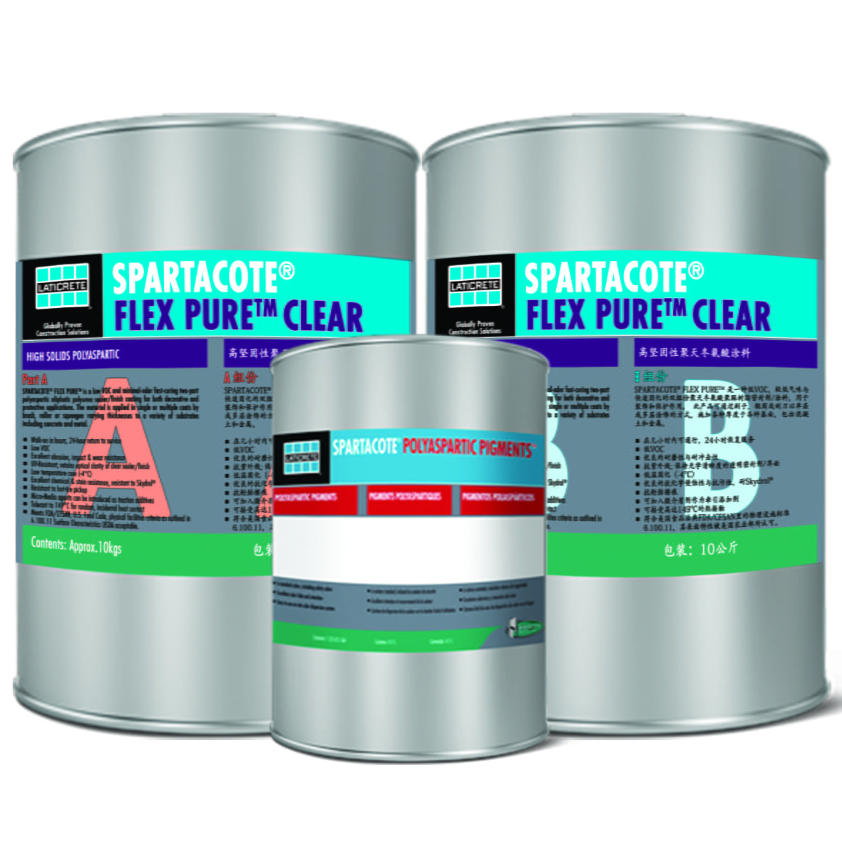 SPARTACOTE® Polyaspartic Pigments Base Kit